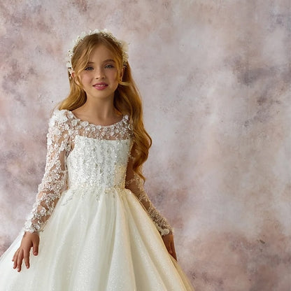 Communion Party Dress Flower Girl First Girls'