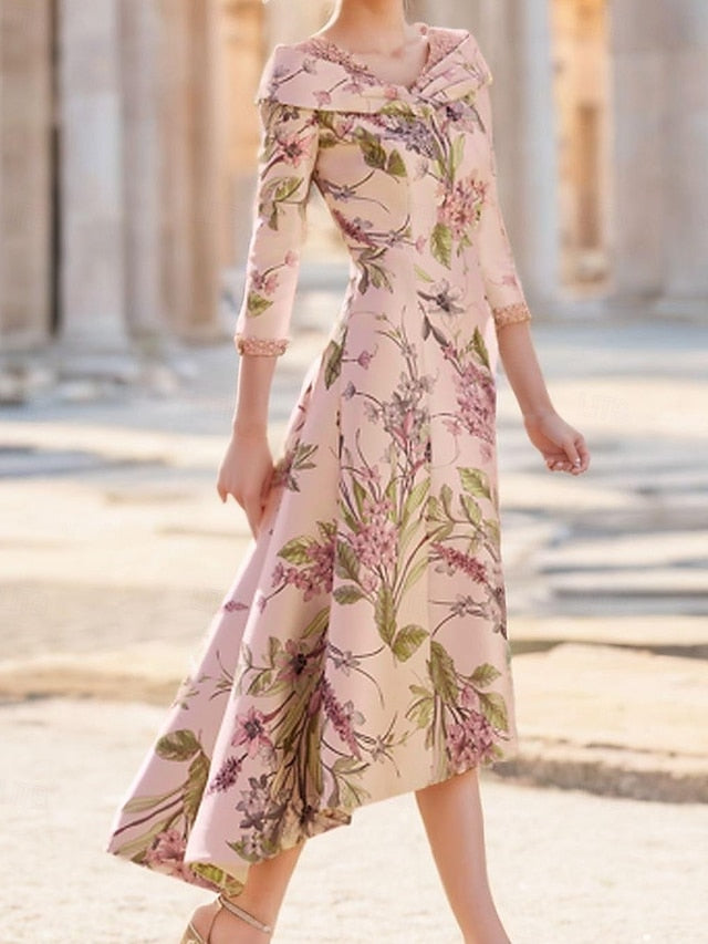 Bride Mother V Elegant the Dress A-Line of Wedding Guest Vintage