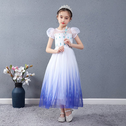 Princess Girl Elsa Movie Dress Cosplay Flower Girls'