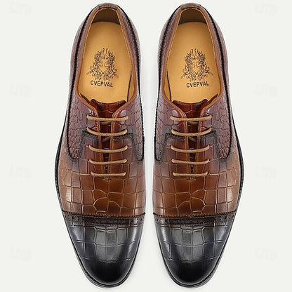 Print Crocodile Oxford – Men’s Genuine Leather Shoes Elegant