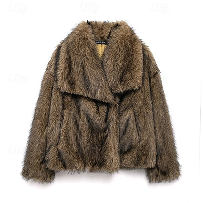 Pocket Coat Warm Women's Comfortable Furs Fur Faux