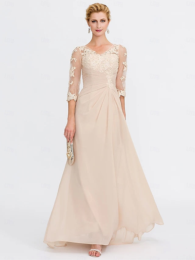 Mother Plus A-Line the Wedding of Bride Dress Size Guest Elegant