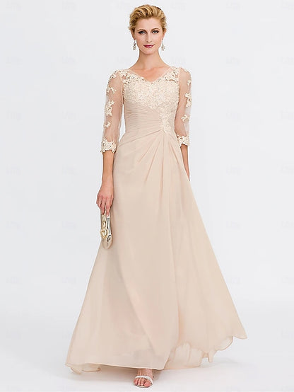 Mother Plus A-Line the Wedding of Bride Dress Size Guest Elegant