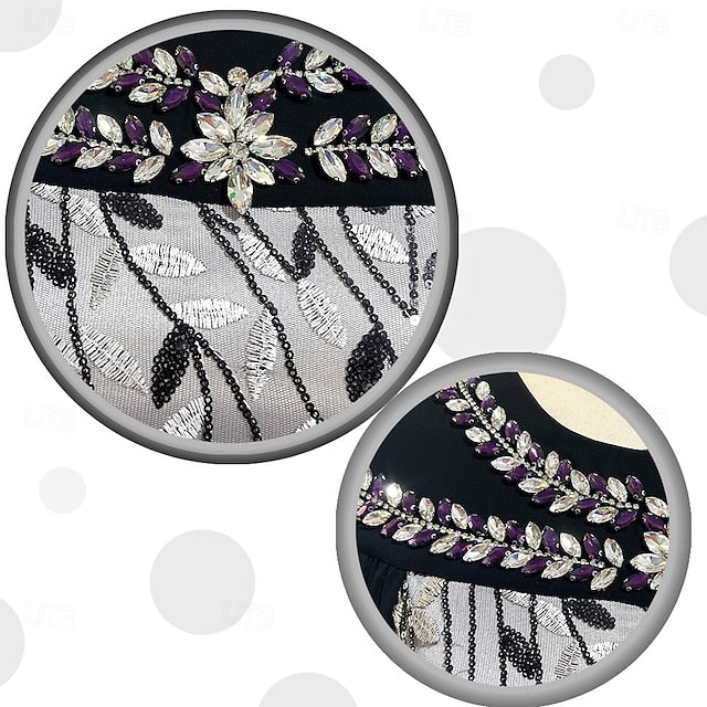 Neck Dress A-Line the Bride Cape Elegant of Mother Crew