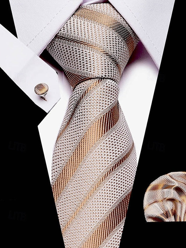 Pocket Purple Tie Men's – Square and Checkered Set Silk