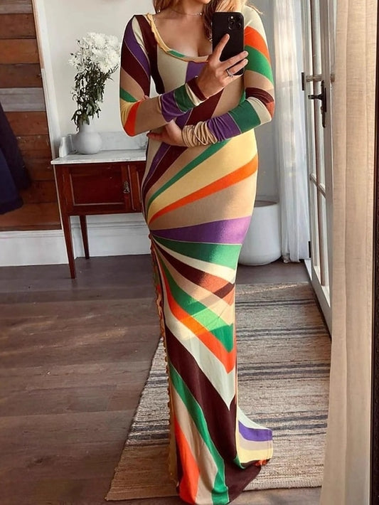 Women's Long Dress Maxi Dress Sheath Dress Modern Daily