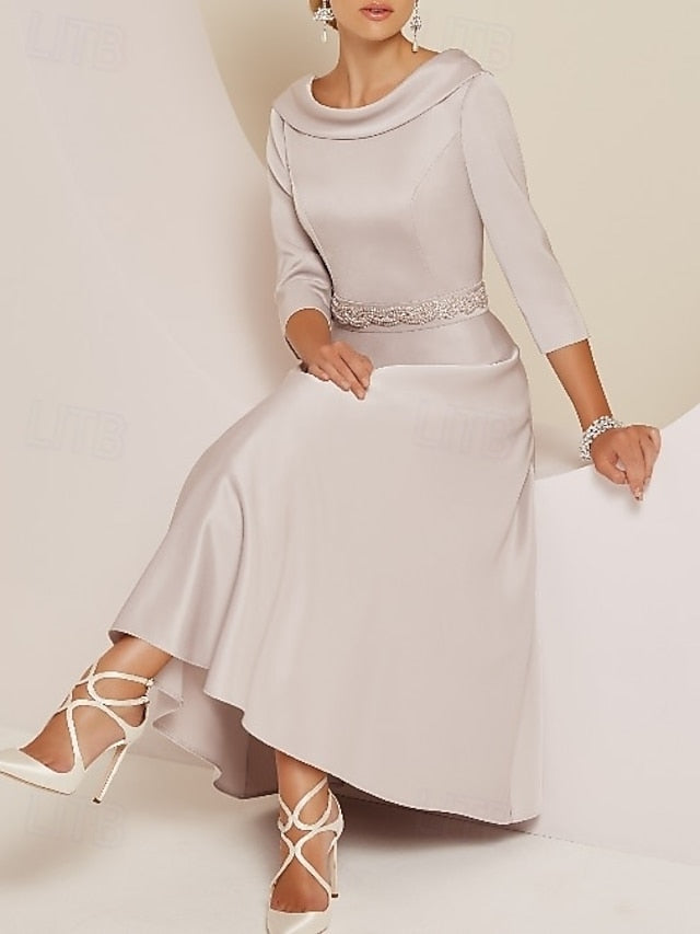 of Bateau Dress Elegant Vintage A-Line Bride the Mother