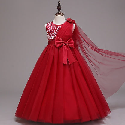 Colored Flower Girls' Solid Kids Girl Dress