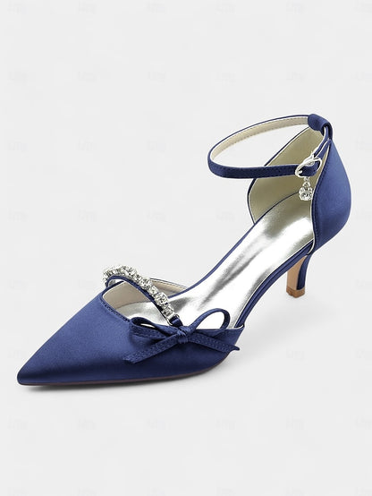 Heel Pointed-Toe Kitten Shoes – for Elegant Wedding Women