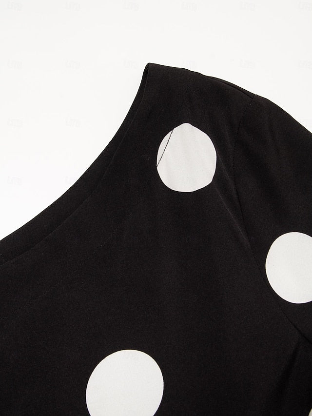 Women's Elegant Dress Midi Dress Black 3/4 Length Sleeve