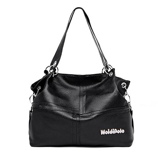 Lässige Handtasche mit Canvas-Lederriemen – Damen