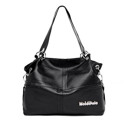 Lässige Handtasche mit Canvas-Lederriemen – Damen