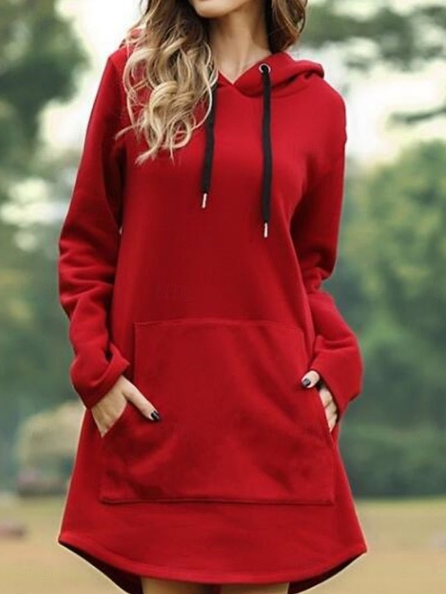 Women's Mini Dress Hoodie Dress Casual Dress Fashion Modern