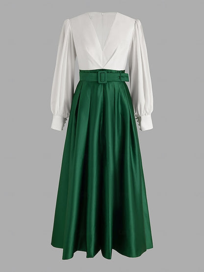Wedding High Formal Guest Gown Floor Dress A-Line Evening Split