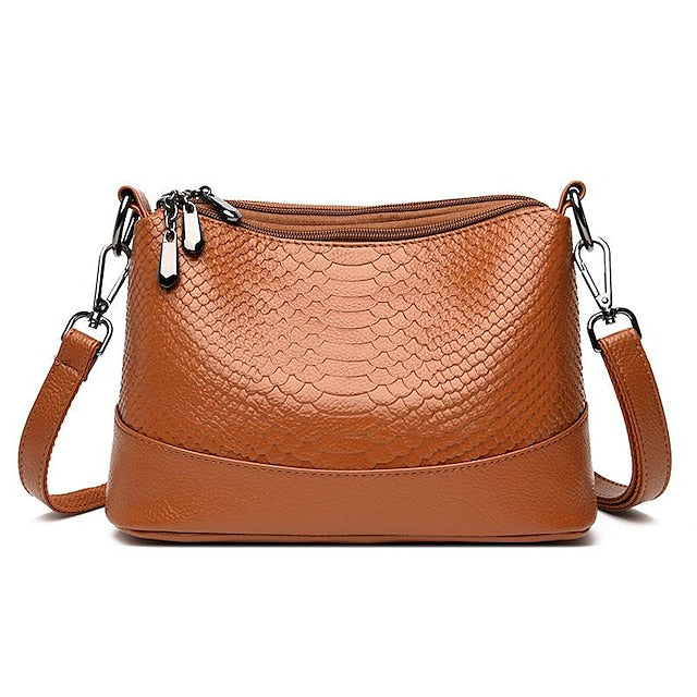 Leder Hobo Umhängetasche Schulter PU Damen