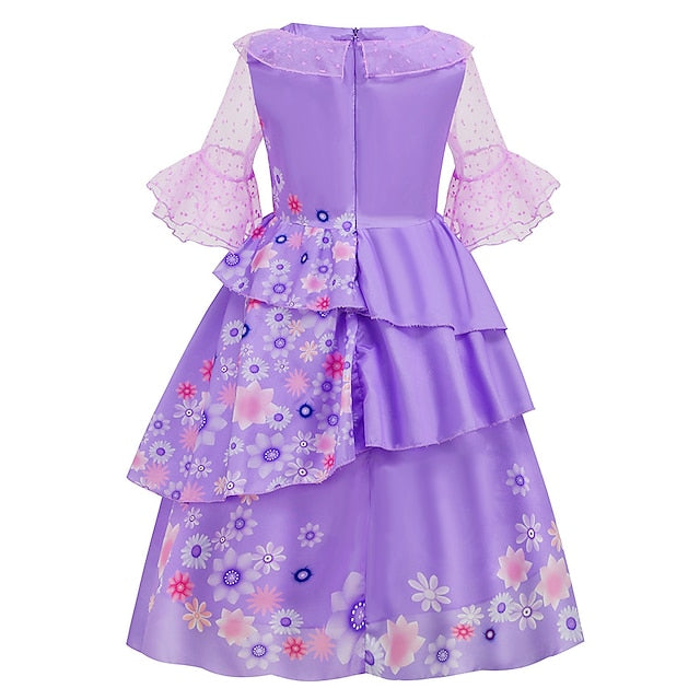 Flower Madrigal Dress Encanto Fairytale Isabela Girl Princess