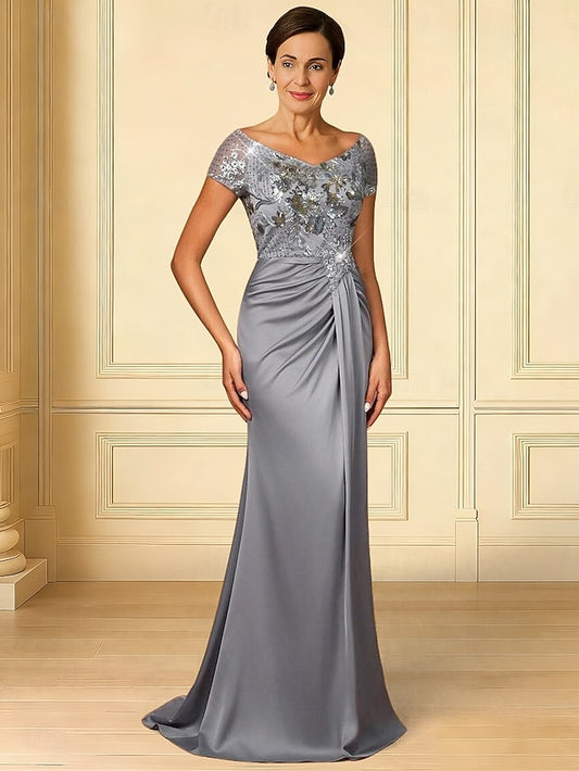 / Elegant Mermaid Bride Crew Neck Mother of Dress the Trumpet