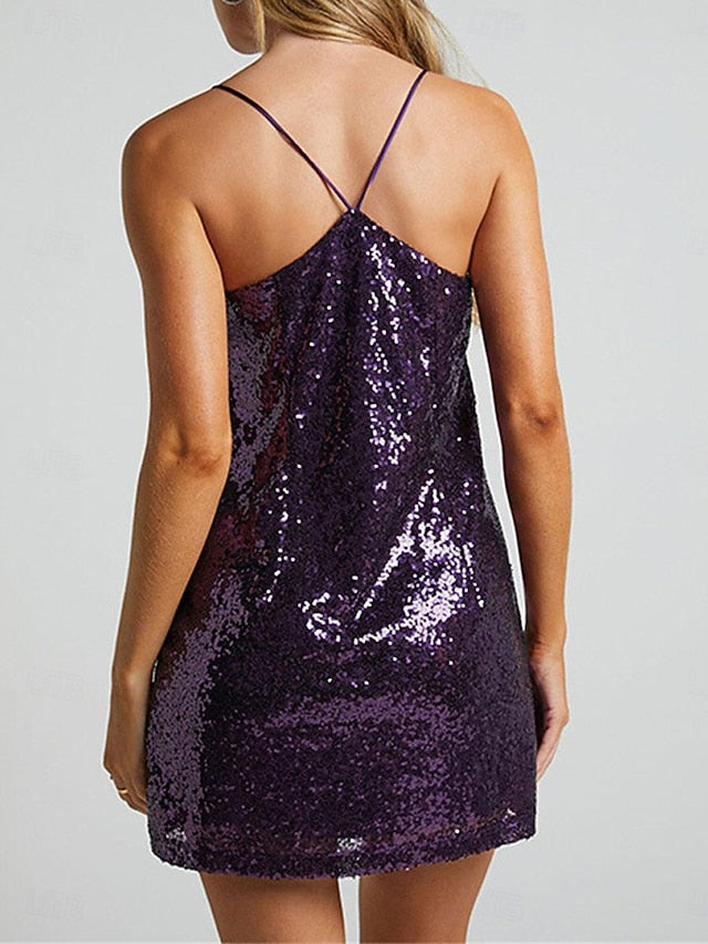 Women's Mini Dress Sequin Dress Party Dress Cocktail Dress