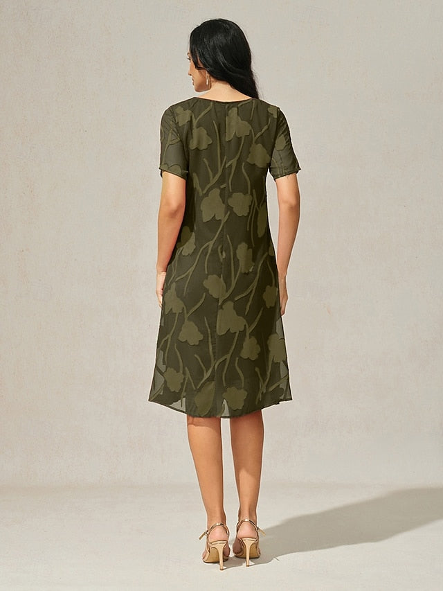 Women's Mini Dress Chiffon Dress Elegant Daily Wedding