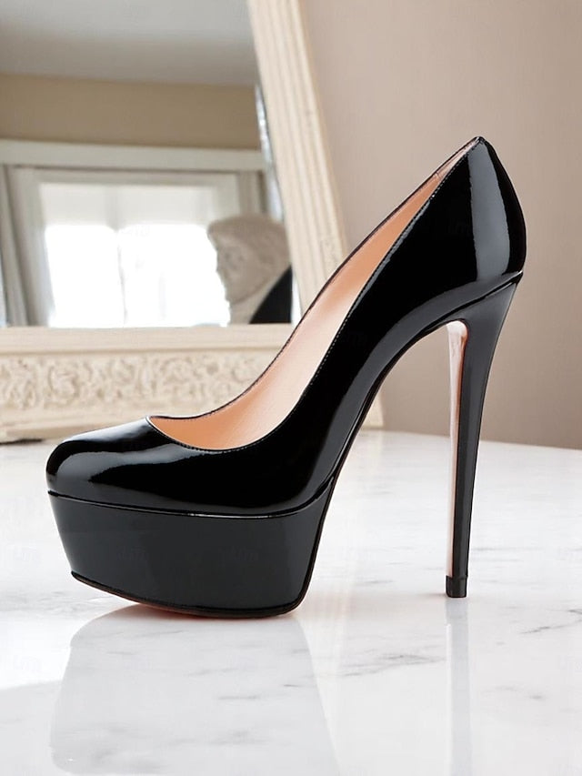 Women's Pointed-Toe Heels and Patent Black Platform with