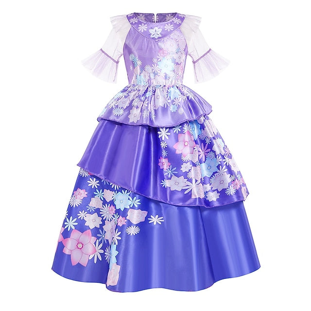 Flower Madrigal Dress Encanto Fairytale Isabela Girl Princess