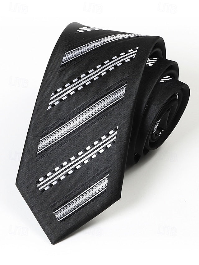 Men's - Tie Narrow Stripe Positioning 6cm Pattern