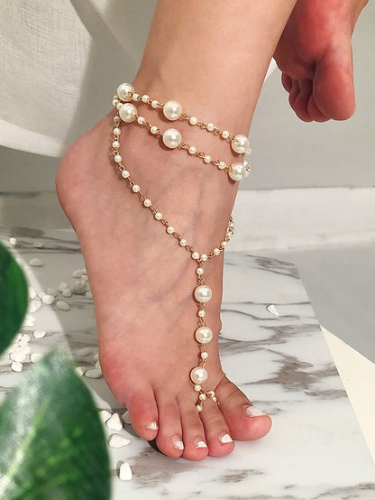 Foot Elegant Pearl – Ankle Bracelet Women's Chain