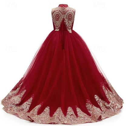 Kid's Dress Evening Flower Gown Girl Formal Girls'