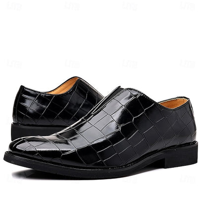 Shoes Slip-On – Crocodile Burgundy Men's Dress Pattern