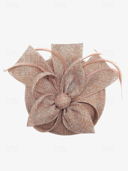 and Feather with Green Hat Fascinator Accents Women's Bow