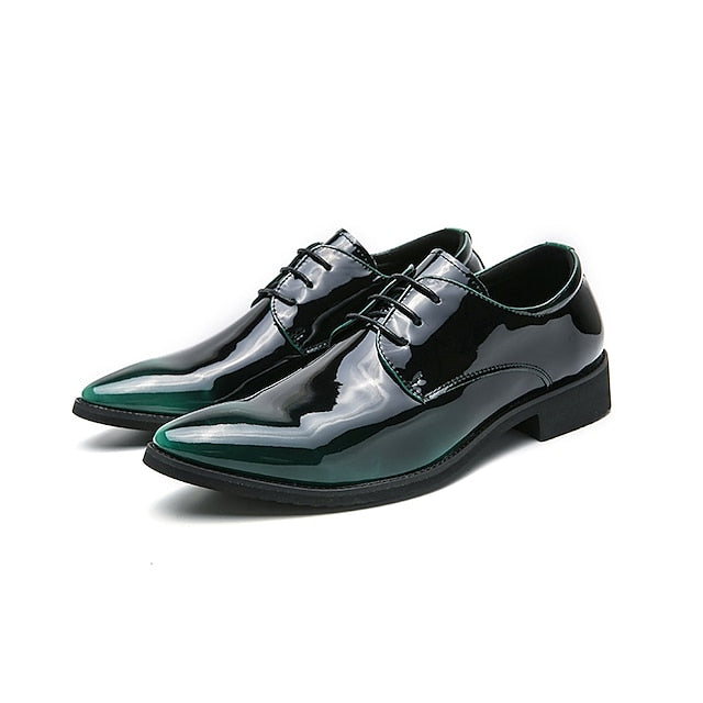 – Leather Oxford Shiny Shoes Formal Men's Dress Patent