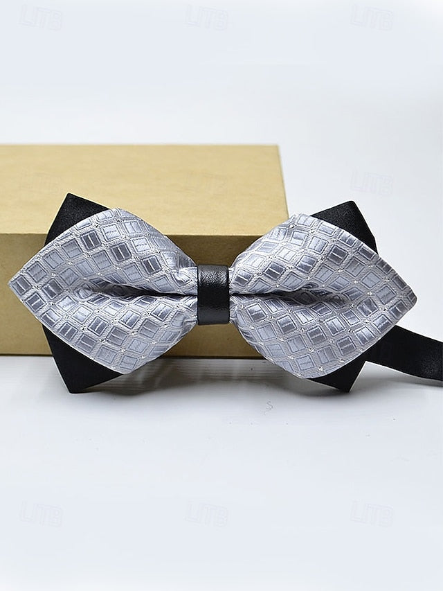 Tie Pattern Men's Bow with Christmas Geometric