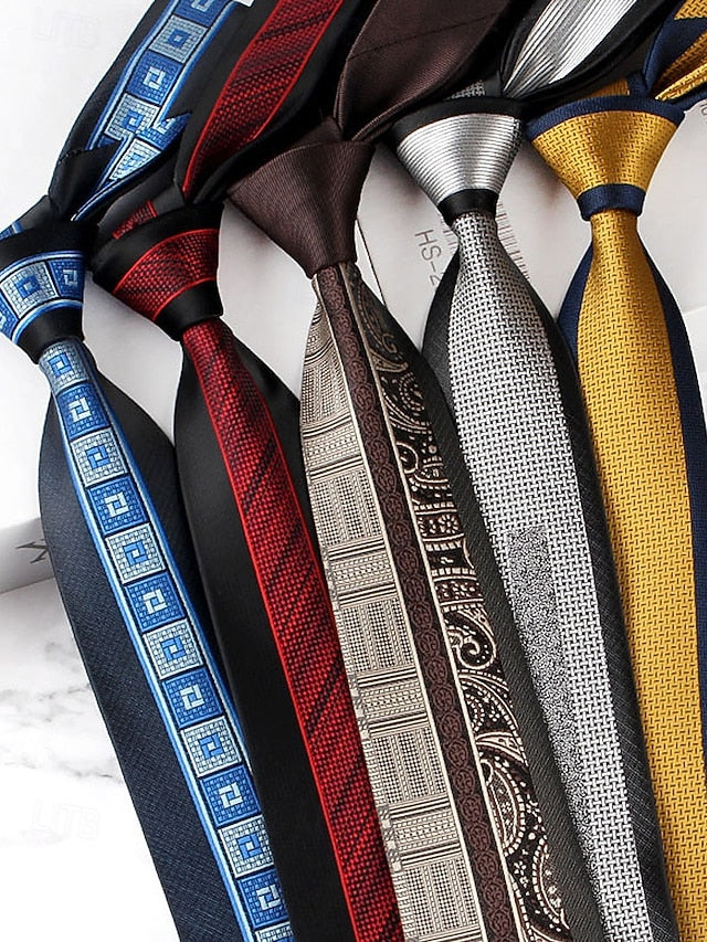 with Classic Necktie Men's Polyester Pattern