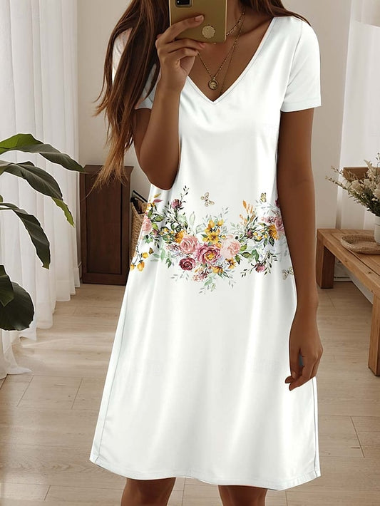 Women's Mini Dress Casual Dress Elegant Tropical Hawaiian