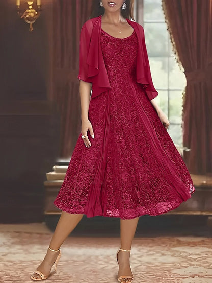 of Simple Bride Piece Two Elegant Mother the Dress Casual A-Line