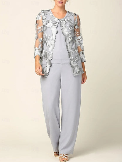 Crew Bride 3 of Dress the Pantsuit Neck Elegant Mother Piece