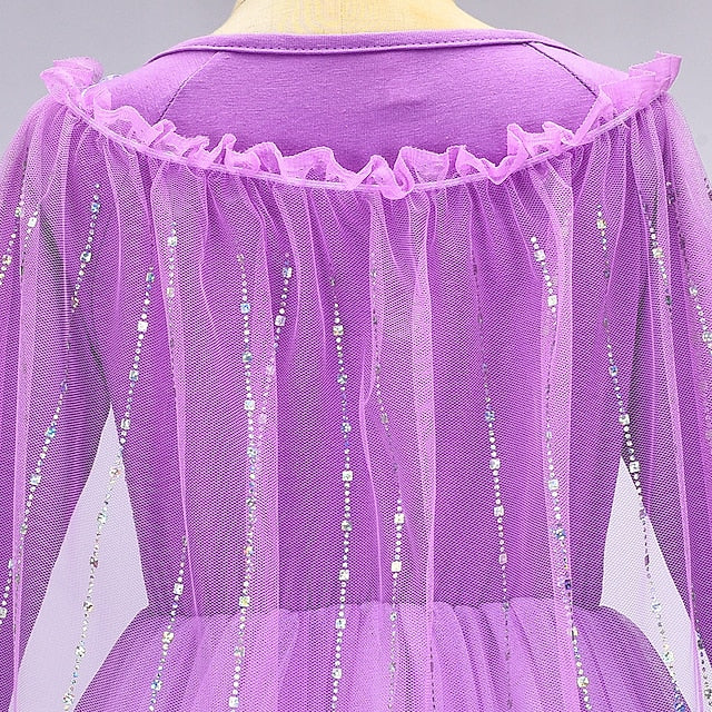 Anna Flower Party Dress Theme Frozen Fairytale Girl Princess