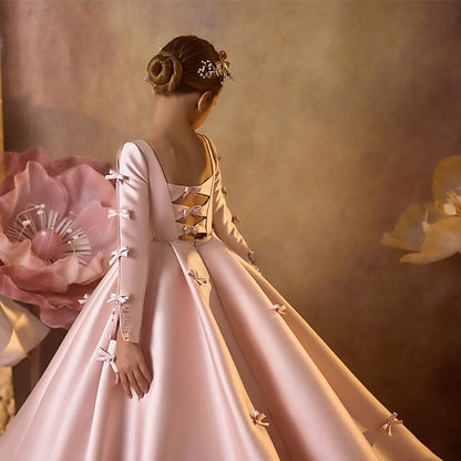 Party Dress Girl Girls' Flower First Communion