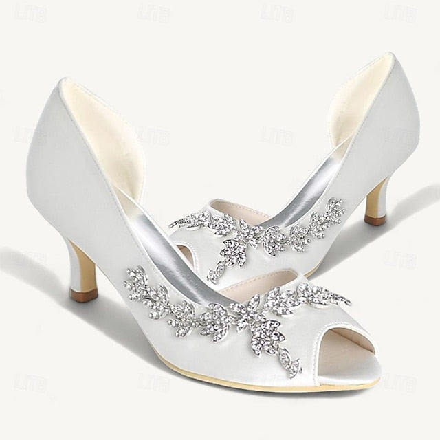 Bridal Women's Bling Shoes Wedding Sparkling