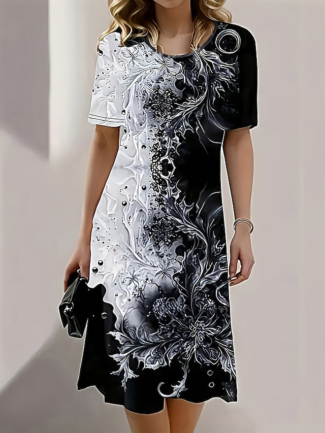 Women's Midi Dress Print Dress Fashion Modern Daily Tea