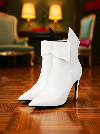 Metallic - Ankle Boots Stiletto Toe Women's Pointed Gold