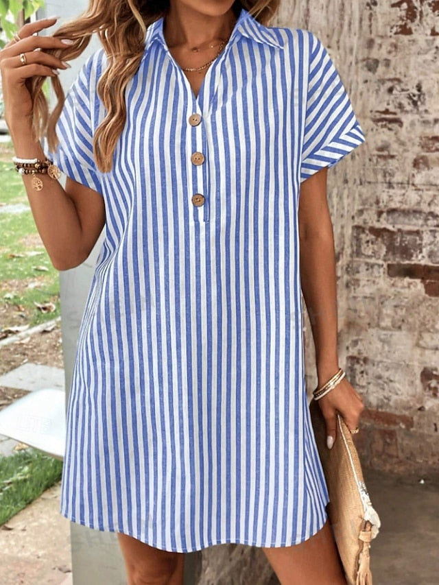 Women's Mini Dress Shirt Dress Casual Dress Stylish Casual