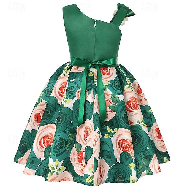 Party 3D Summer Sleeveless Flower Easter Dress Girls'