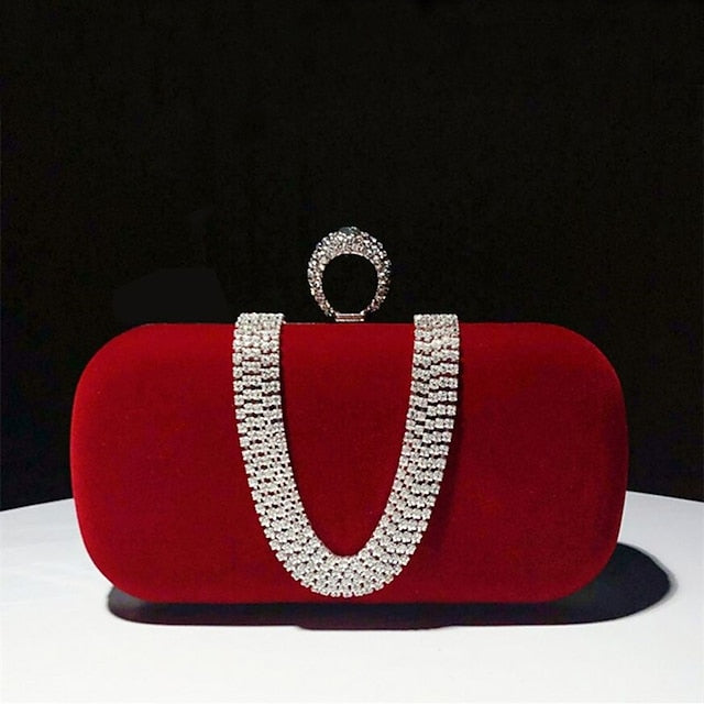 Bag Evening Wristlet Velvet Clutch Bags Women's
