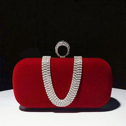 Bag Evening Wristlet Velvet Clutch Bags Women's