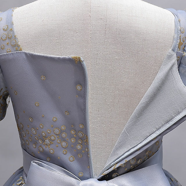 Short Dot Flower Girls' Dress Kids Party Polka Star