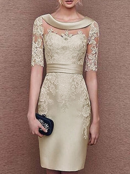 of Dress Wedding Vintage Elegant Mother Sheath Guest Bride the