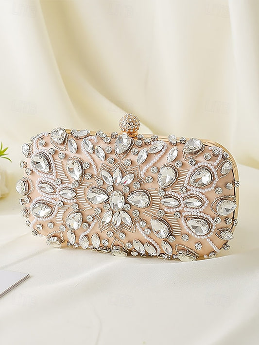 Crystal-Embellished Women's Clutch Bag