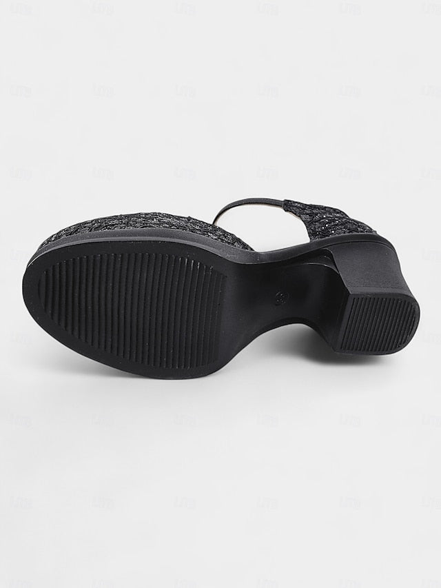 Low Lace - Comfortable Jane Women's Mary Shoes Heel Chunky