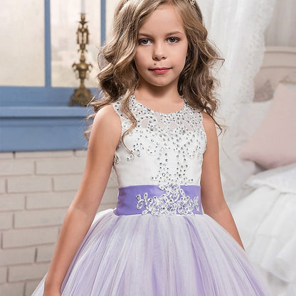 Kids Flower Girl Girls' Sleeveless Dress Wedding